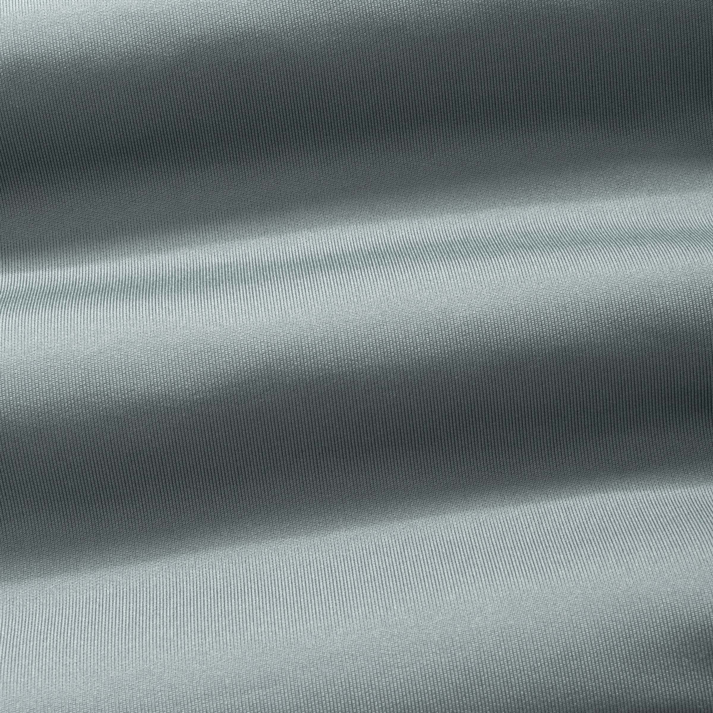 Close-up of the steel gray fabric with visible texture