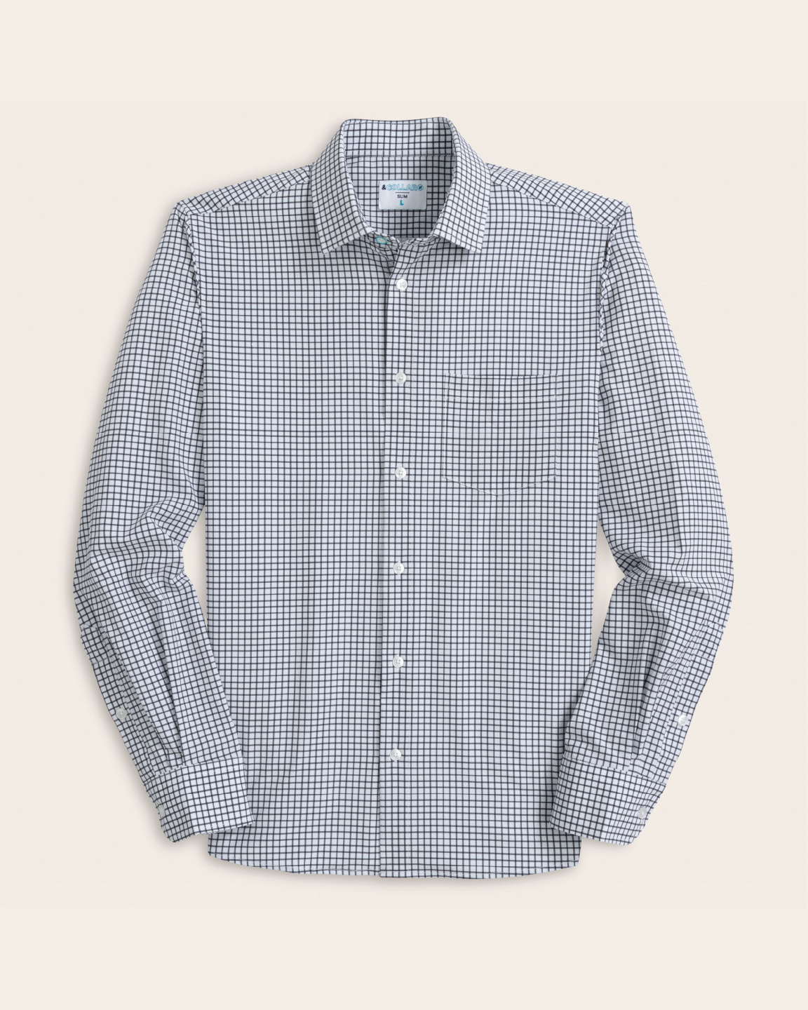 Range Shirt - White w/ Black Check – &Collar
