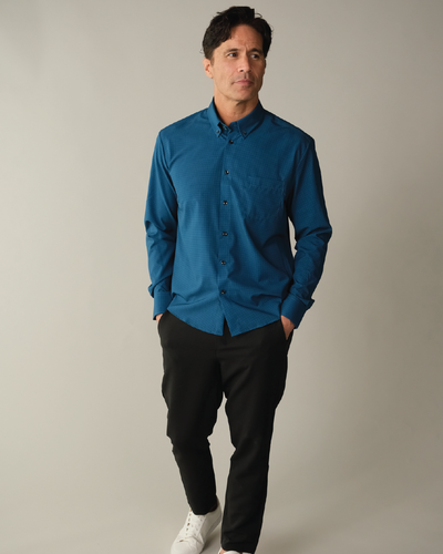 Range Shirt - Dark Blue w/ Navy Check &Collar Range Shirt - Dark Blue w/ Navy Check &Collar