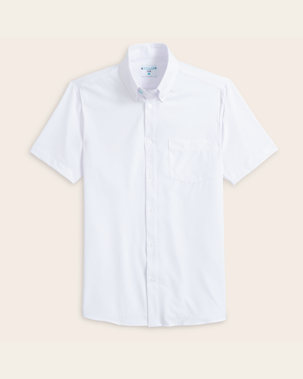 white dress shirt blue buttons White with Blue Accent Designer Dress Shirt