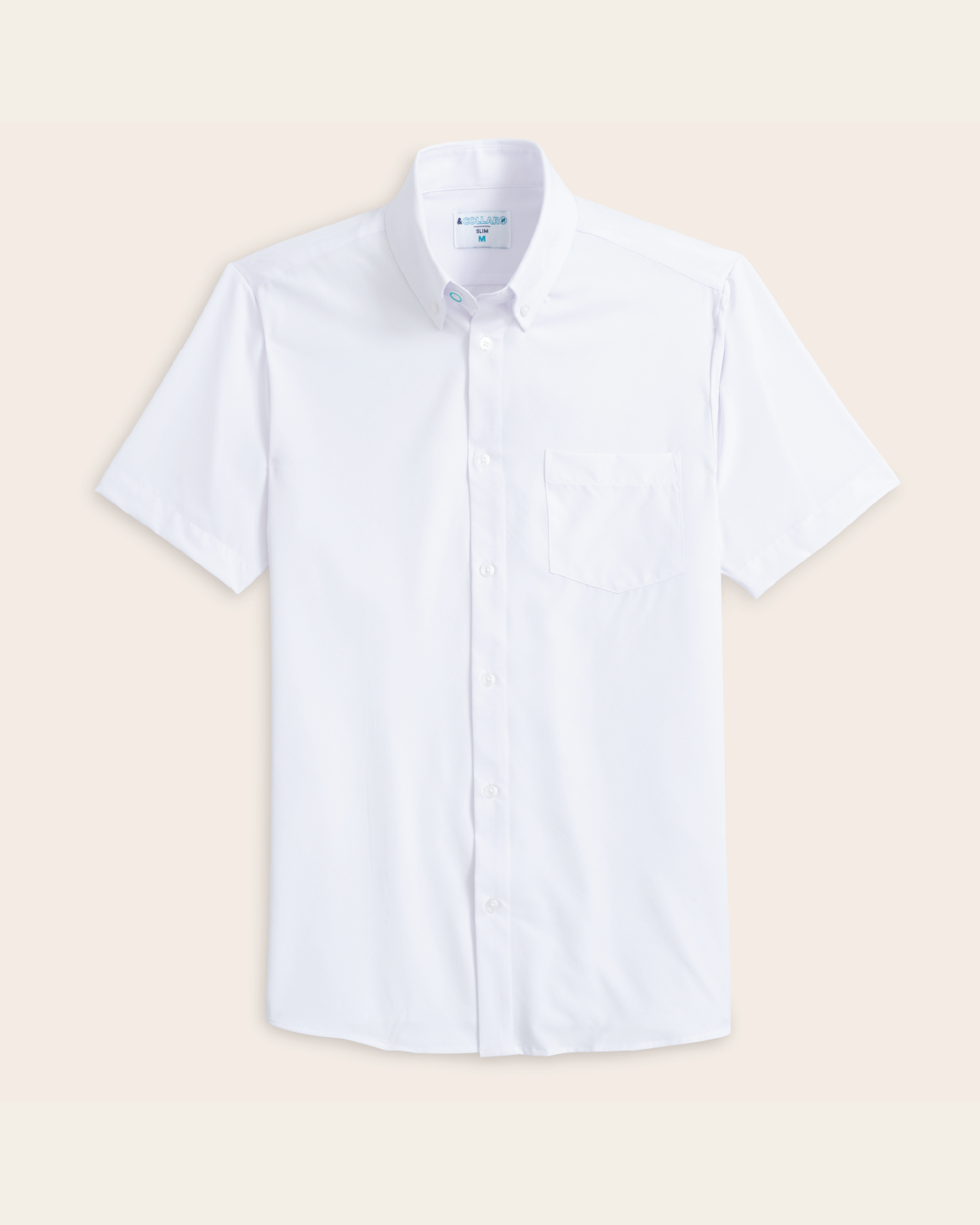 Pacific White Short Sleeve Stain Resistant Shirt &Collar Pacific White Short Sleeve Stain Resistant Shirt &Collar