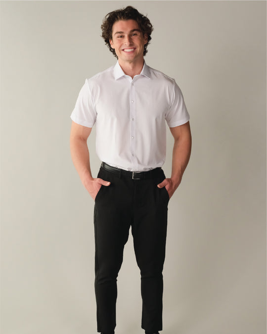 Range Shirt - White Short Sleeve - Pocketless