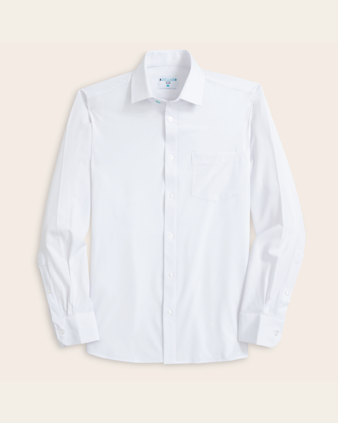 White Dress Shirt Men Wrinkle-Resistant Performance Shirt