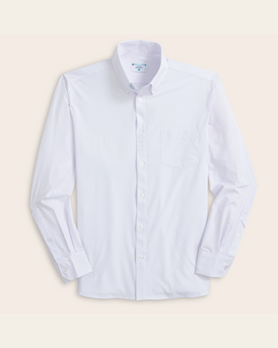 Men's White Button Down Collar, Long Sleeve Dress Shirt, Stain Repellent, Wrinkle Resistant Men's White Button Down Collar, Long Sleeve Dress Shirt, Stain Repellent, Wrinkle Resistant