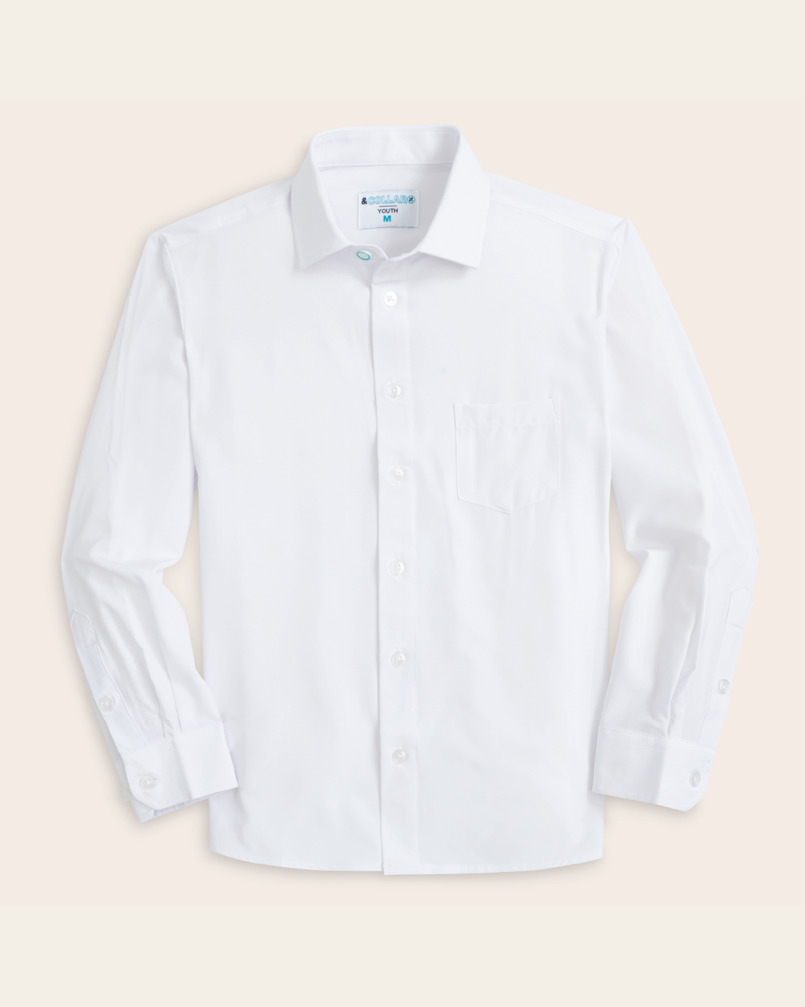 &Collar Atlantic Long Sleeve Button Up Shirt - Men's White M Athletic &Collar Atlantic Long Sleeve Button Up Shirt - Men's White M Athletic