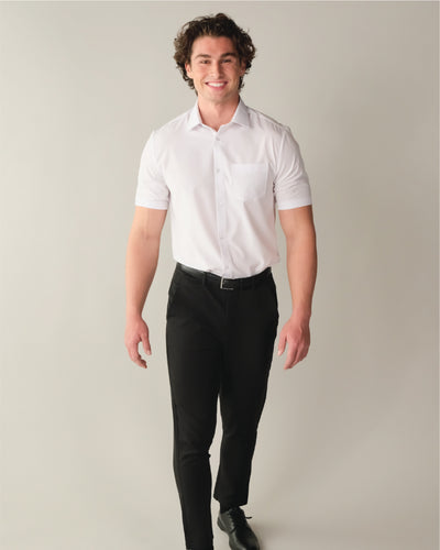 Range Shirt - White Short Sleeve Stain Resistant Shirt &Collar Range Shirt - White Short Sleeve Stain Resistant Shirt &Collar