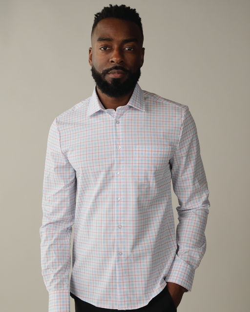 Range Shirt - White w/ Red and Blue Windowpane