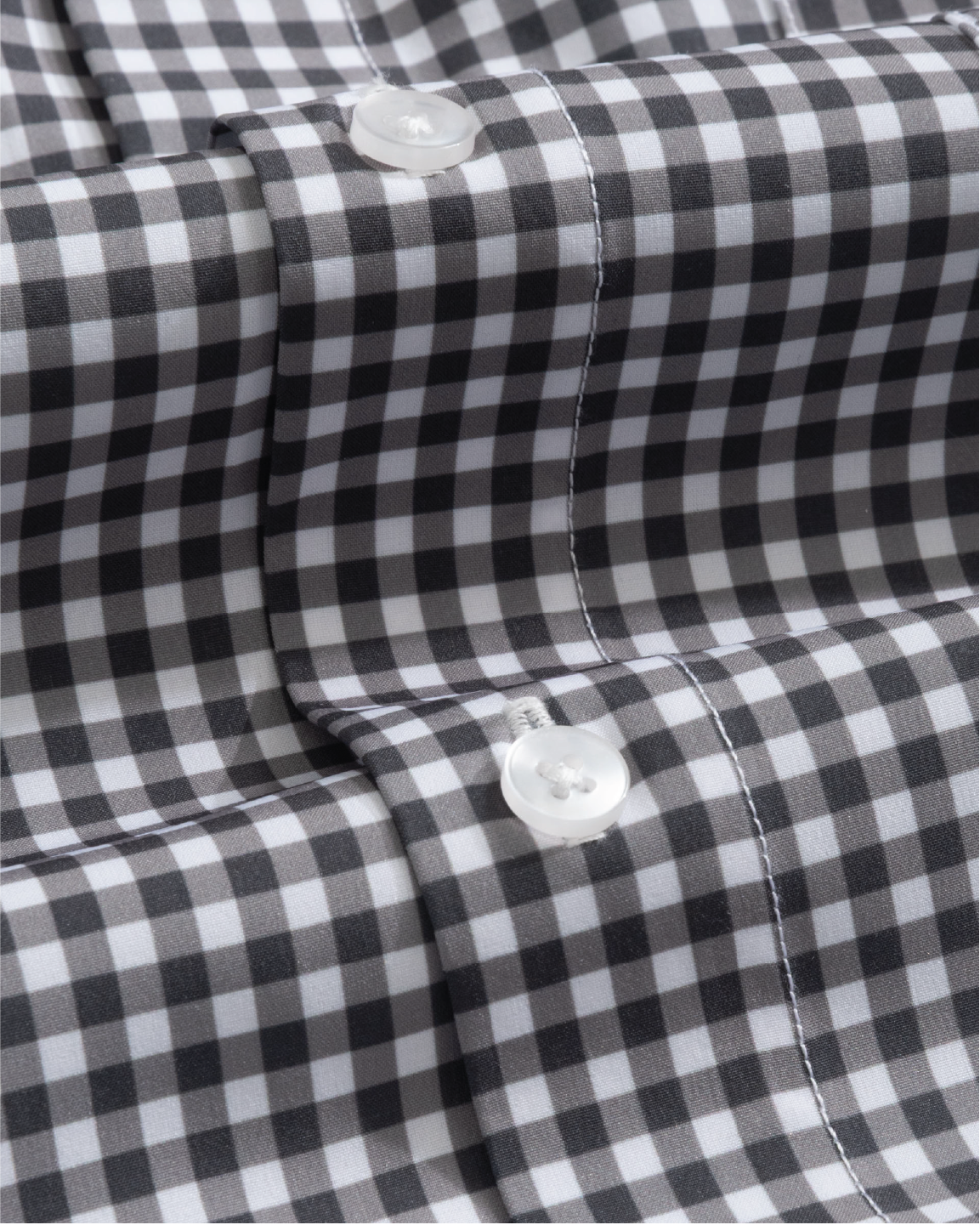 Black & White Gingham Dress Shirt | Classic Check Pattern