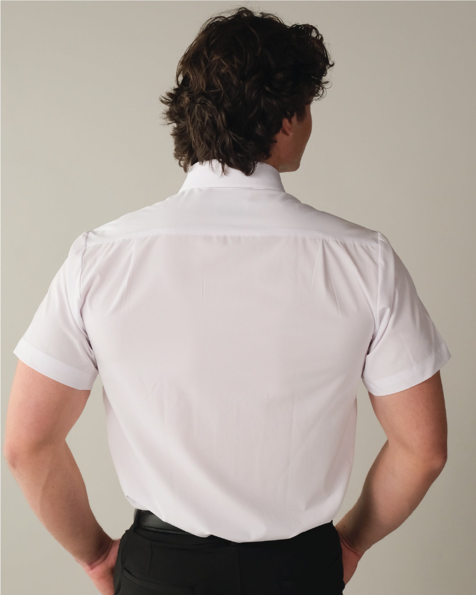 Range Shirt - White Short Sleeve Pocketless Stain Resistant Shirt