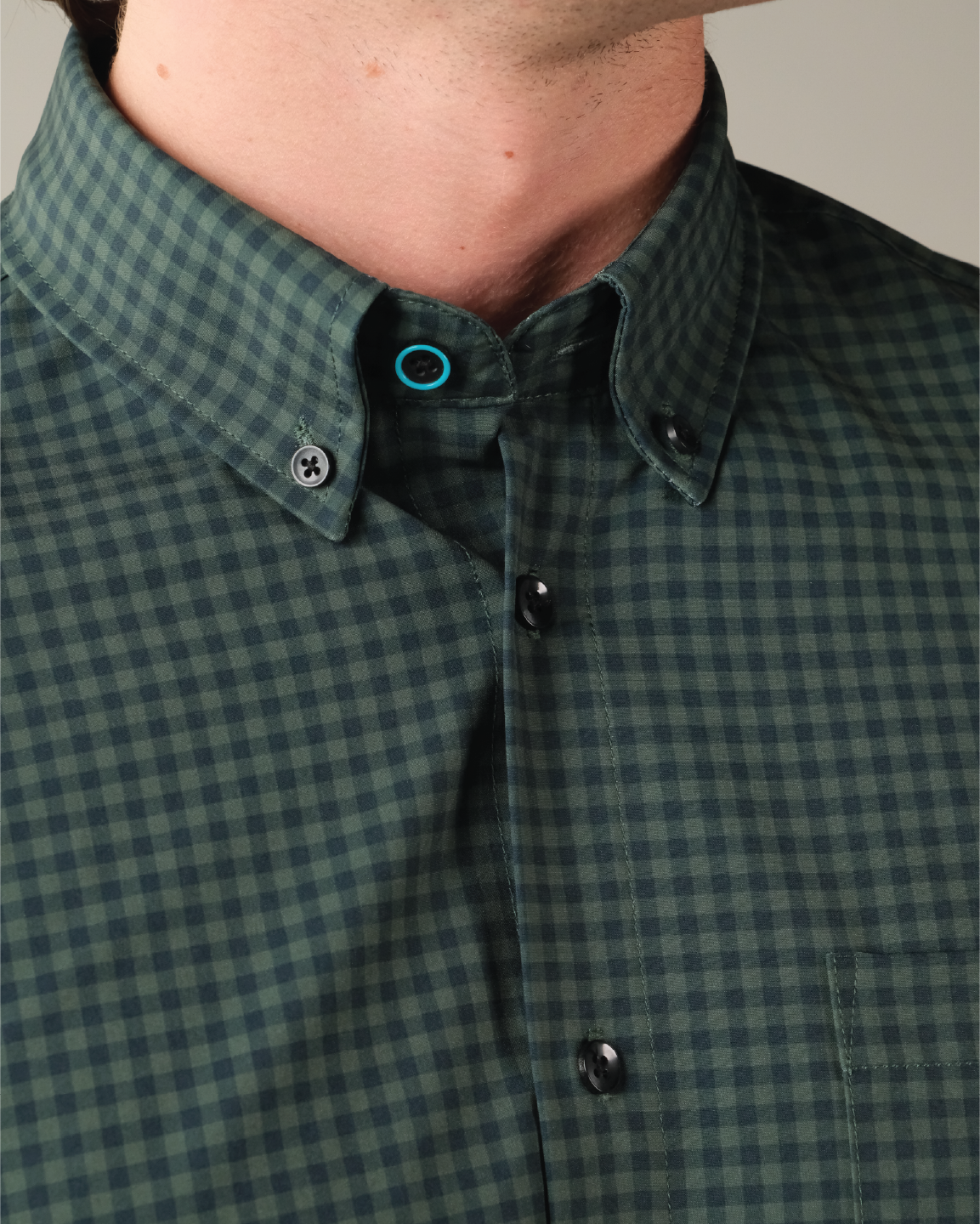 Range Shirt - Forest Green and Navy Gingham – &Collar