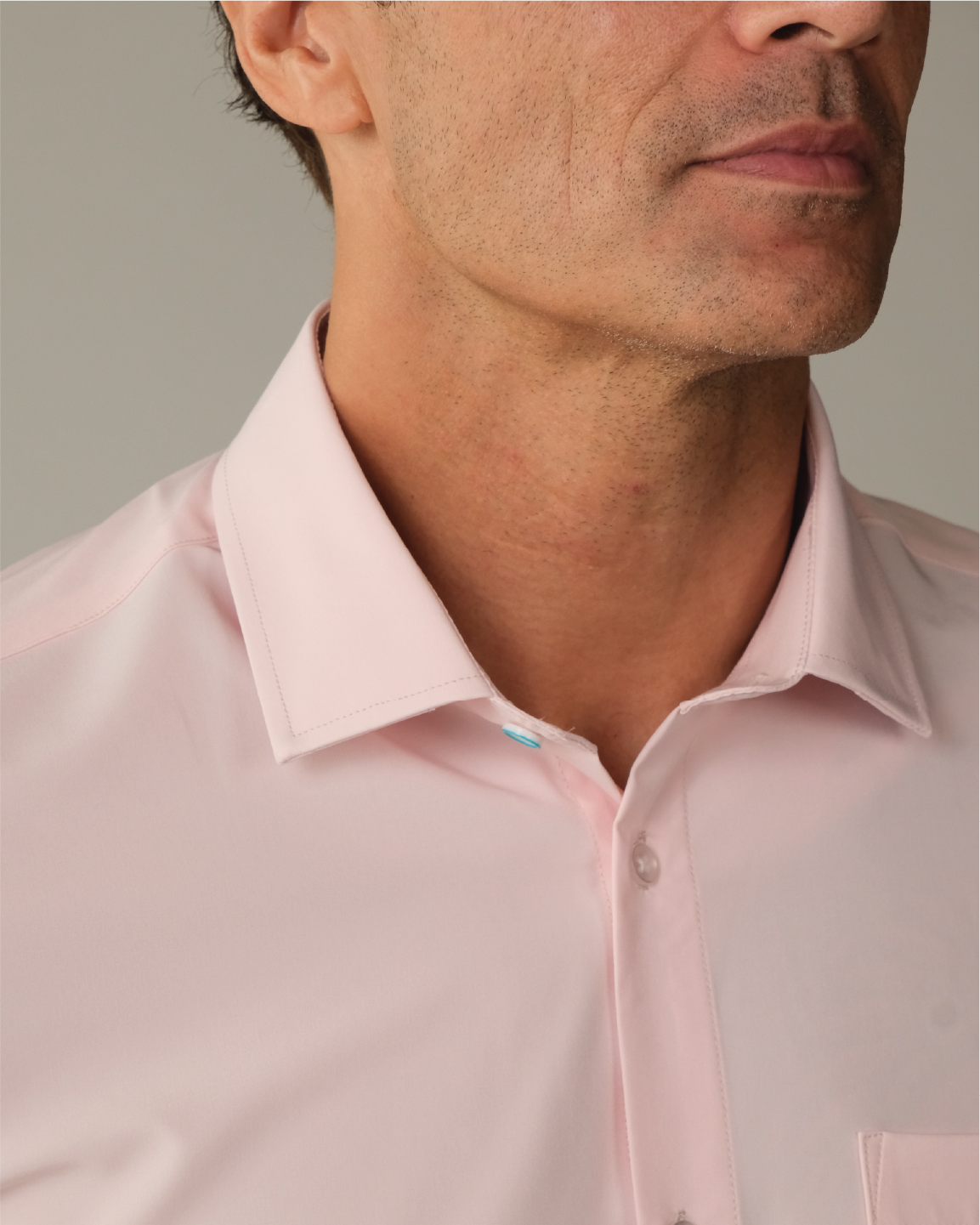Men's Solid Pink Long Sleeve Dress Shirt, Stain Repellent, Wrinkle Resistant Men's Solid Pink Long Sleeve Dress Shirt, Stain Repellent, Wrinkle Resistant