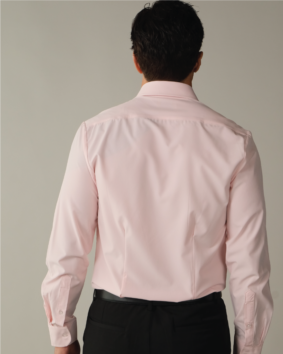 Men's Solid Pink Long Sleeve Dress Shirt, Stain Repellent, Wrinkle Resistant Men's Solid Pink Long Sleeve Dress Shirt, Stain Repellent, Wrinkle Resistant