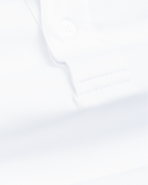 Cloud white polo shirt closeup