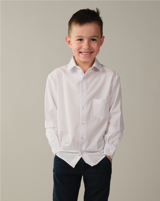 Range Shirt - White Long Sleeve - Kids