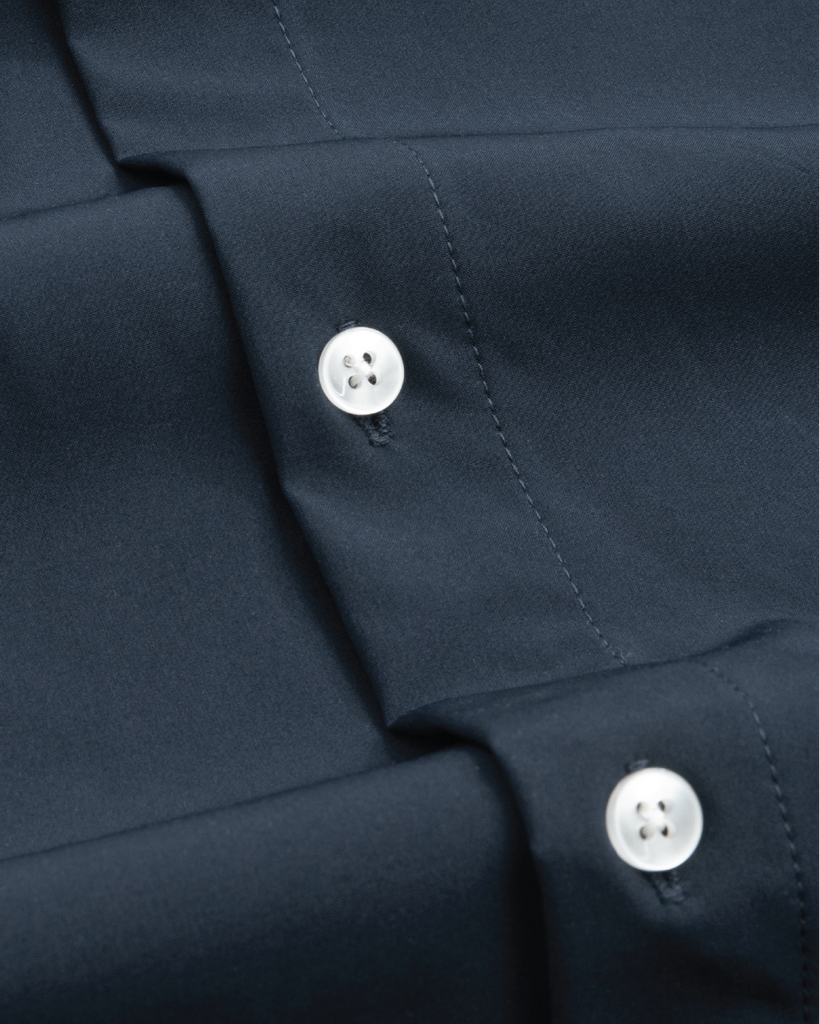 Men's Navy Long Sleeve Dress Shirt, Stain Repellent, Wrinkle Resistant Men's Navy Long Sleeve Dress Shirt, Stain Repellent, Wrinkle Resistant
