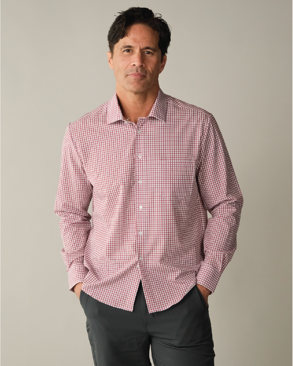 D Ranged Shirts Range Shirt - Red and White w/ Blue Accent – &Collar
