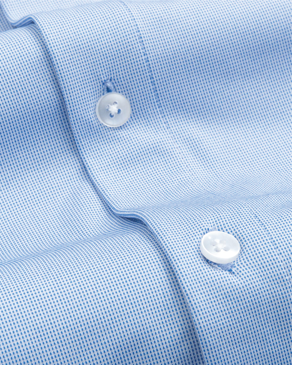 Men's French Blue Long Sleeve Dress Shirt, Stain Repellent, Wrinkle Resistant Men's French Blue Long Sleeve Dress Shirt, Stain Repellent, Wrinkle Resistant