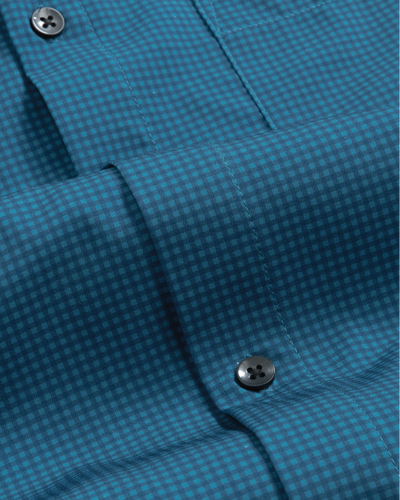 Range Shirt - Dark Blue w/ Navy Check &Collar Range Shirt - Dark Blue w/ Navy Check &Collar