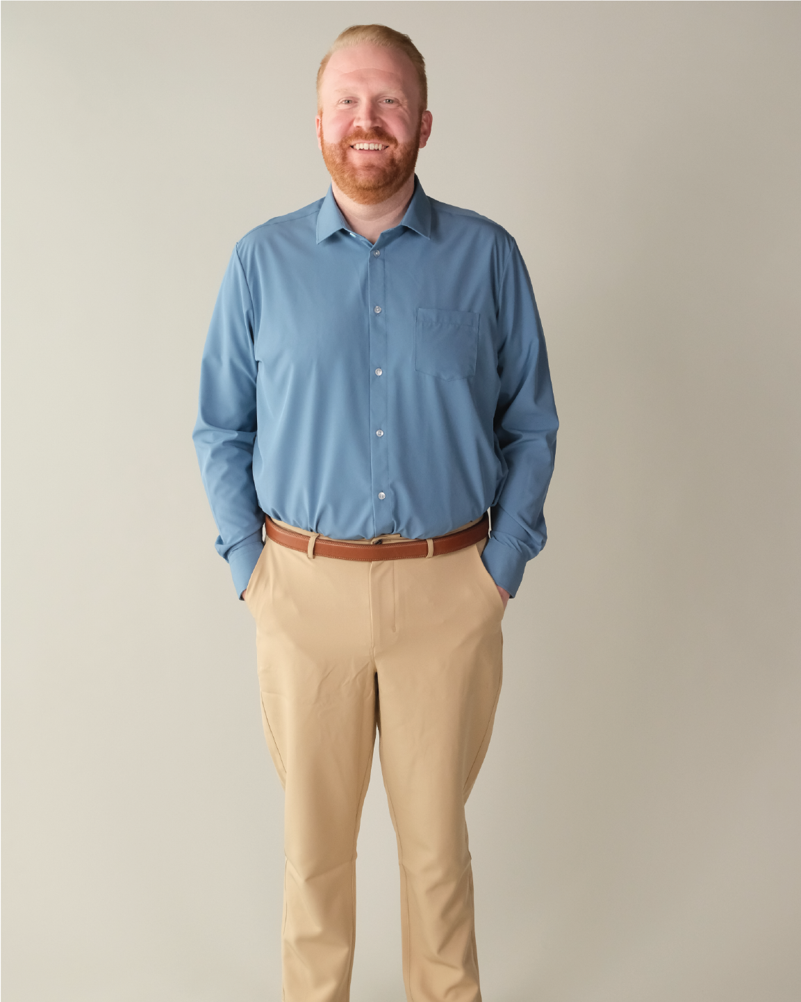 blue dress shirt and khakis Lenox Dress Shirt Classic Fit main image 1