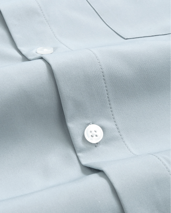 Men's Grey Long Sleeve Dress Shirt, Stain Repellent, Wrinkle Resistant Men's Grey Long Sleeve Dress Shirt, Stain Repellent, Wrinkle Resistant