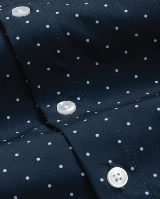 mens polka dot dress shirt Express Men's Slim Dot Print Wrinkle-Resistant Everyday Performance Dress Shirt in White Medium