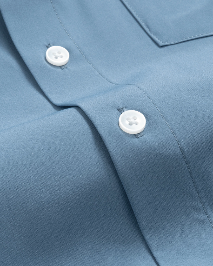 Men's Ocean Blue Long Sleeve Dress Shirt, Stain Repellent, Wrinkle Resistant Men's Ocean Blue Long Sleeve Dress Shirt, Stain Repellent, Wrinkle Resistant
