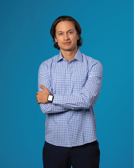 Range Shirt - Blue w/ White Check