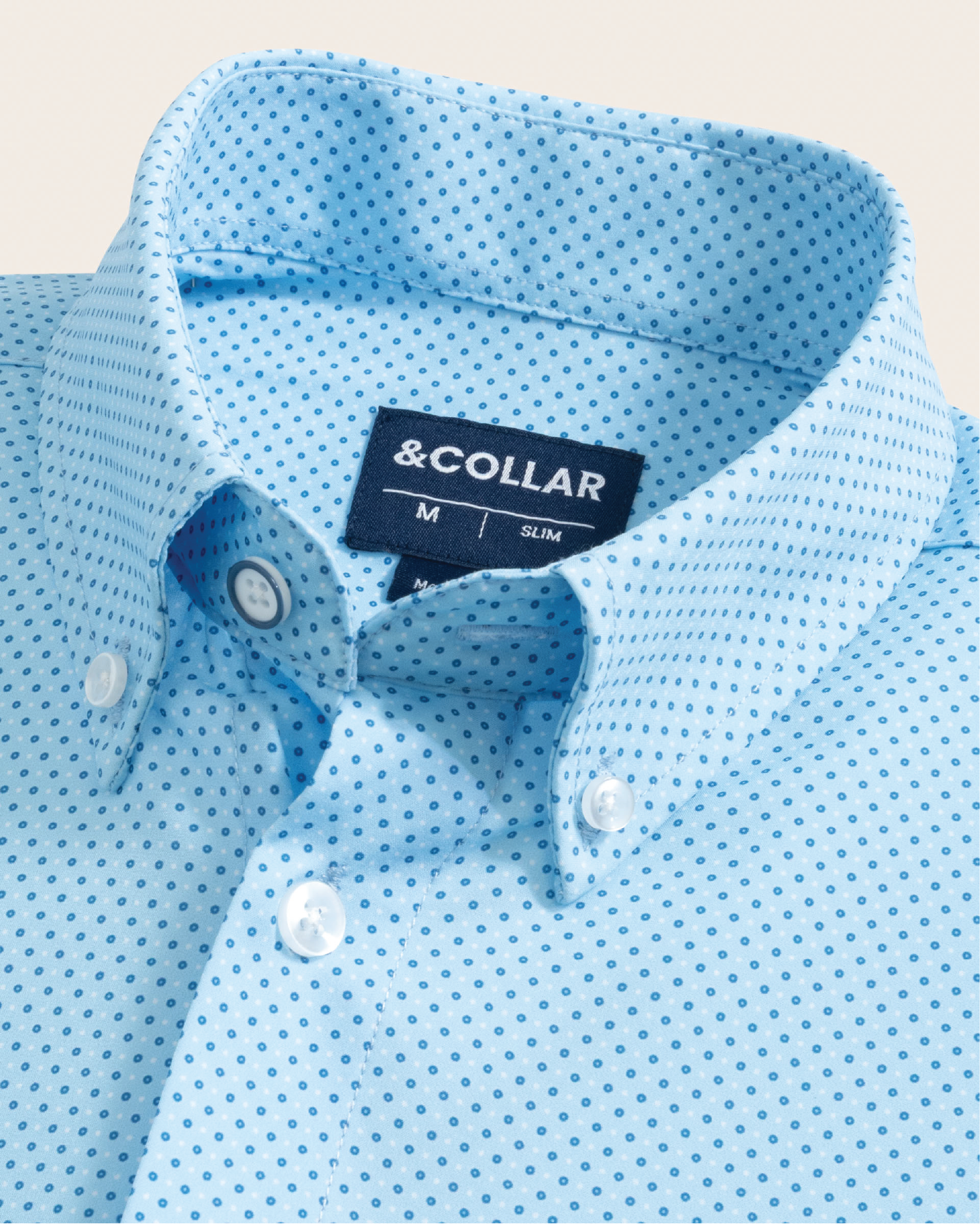 Blue Patterned Dress Shirt
