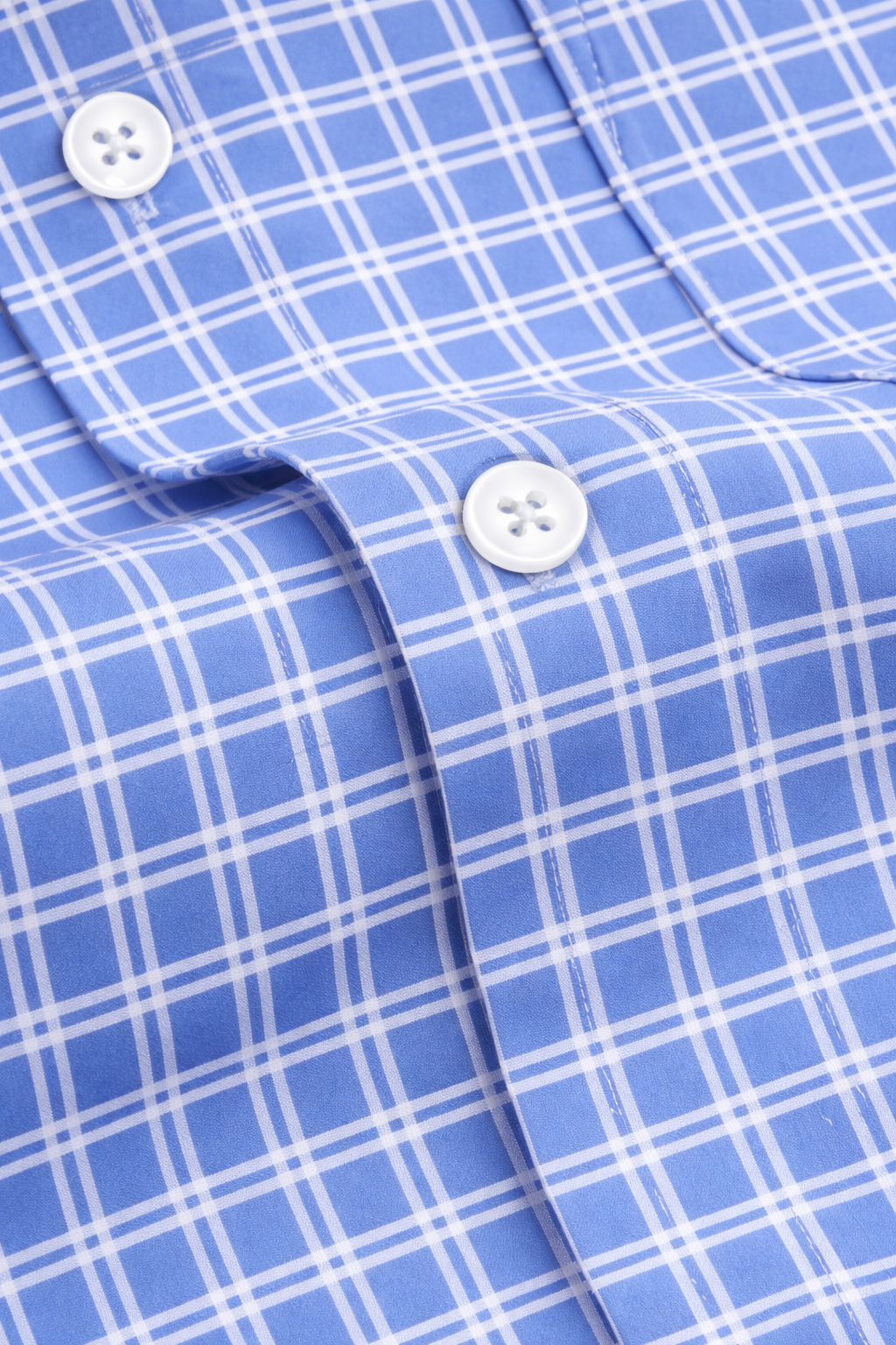 Range Shirt - Blue w/ White Check  &Collar