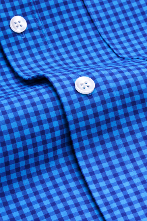 Range Shirt - Navy/Royal Blue Gingham &Collar Range Shirt - Navy/Royal Blue Gingham &Collar