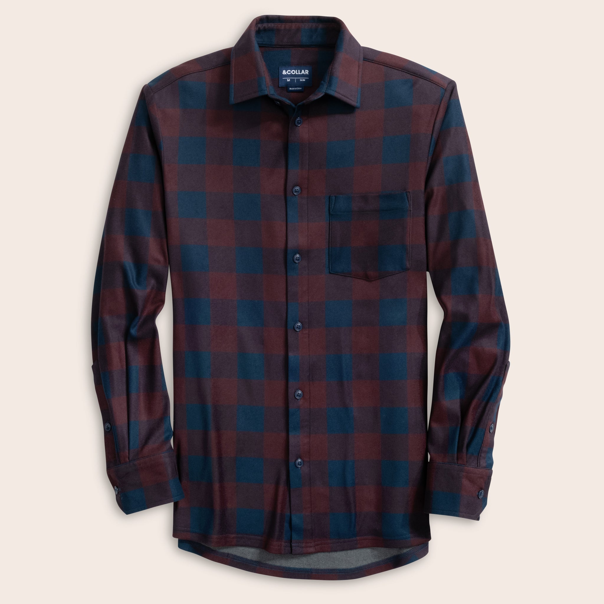 Arctic Flannel - Storm Blue &Collar Arctic Flannel - Storm Blue &Collar