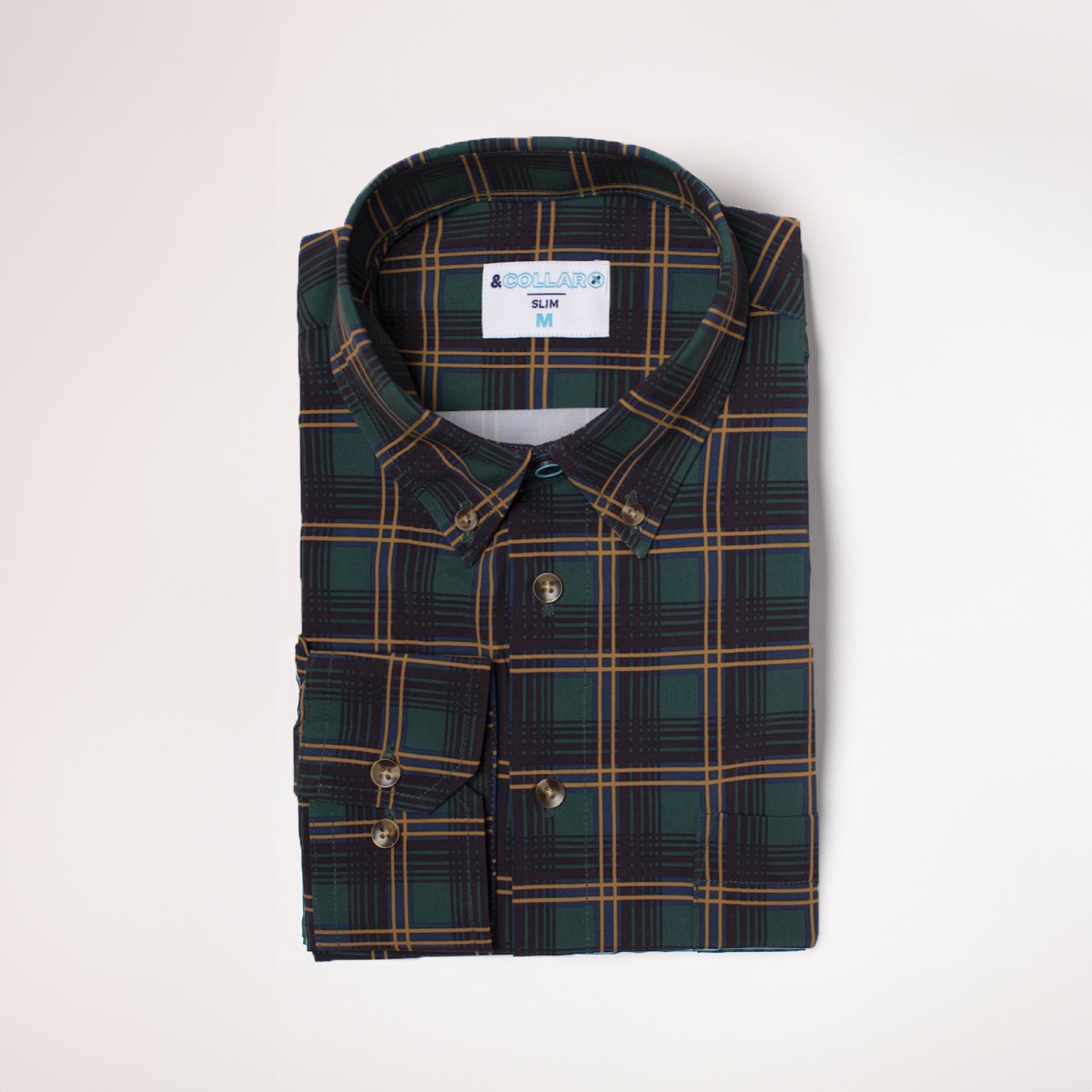 Auberdine Plaid Stain-Repellent Pattern Shirt | &Collar