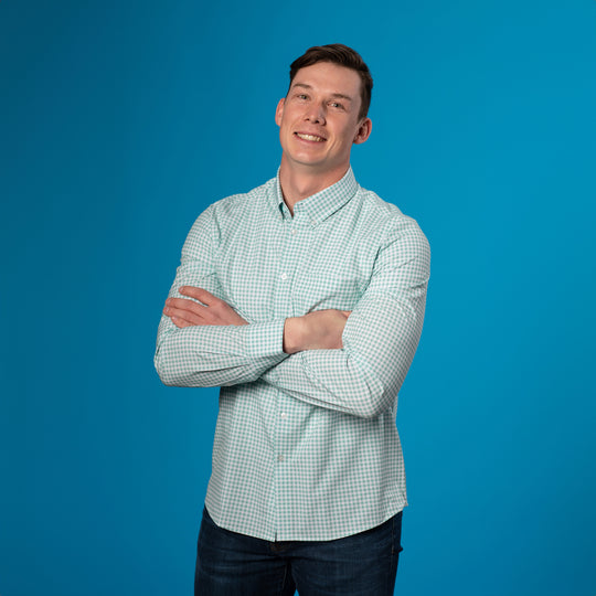 Range Shirt - Light Green and White Gingham - Warehouse Sale - Final Sale