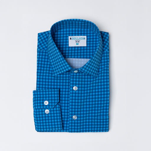 FINAL SALE: Range Shirt - Navy/Royal Blue Gingham (NO RETURNS AND EXCHANGES)