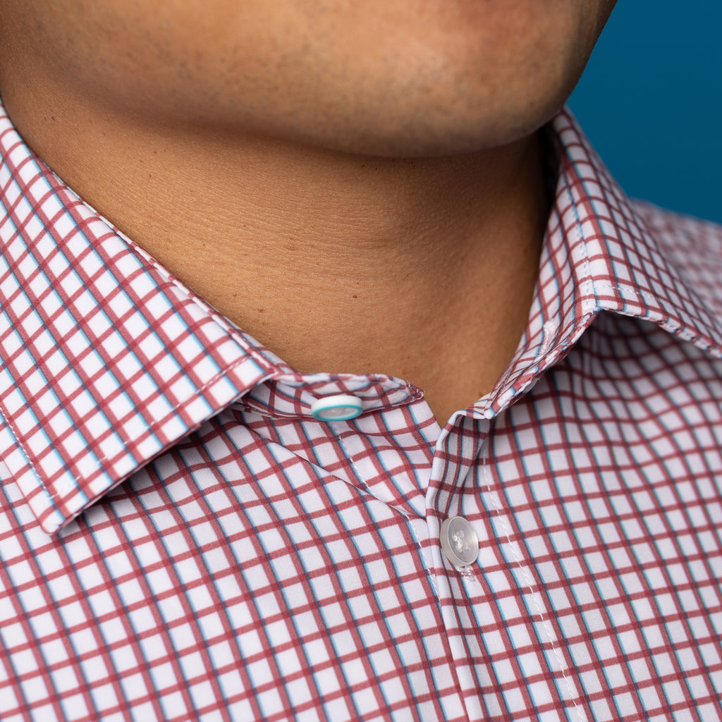 D Ranged Shirts Range Shirt - Red and White w/ Blue Accent – &Collar
