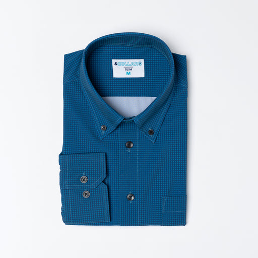 Range Shirt - Dark Blue w/ Navy Check