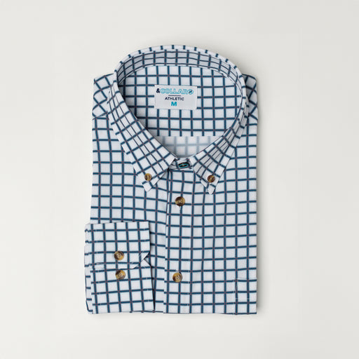 Range Shirt - White w/ Blue and Red Checks - WAREHOUSE SALE