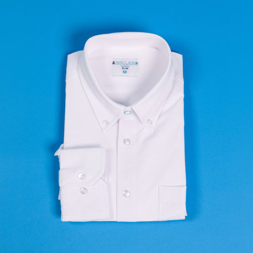 Range Shirt - White Long Sleeve - Button Down Collar - &Collar Outpost