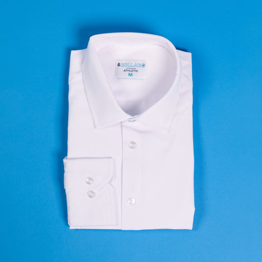 Range Shirt - White Long Sleeve - Pocketless - &Collar Outpost