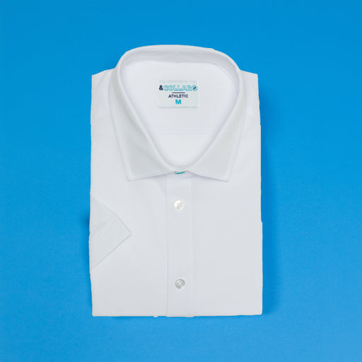 Range Shirt - White Short Sleeve - Pocketless - &Collar Outpost