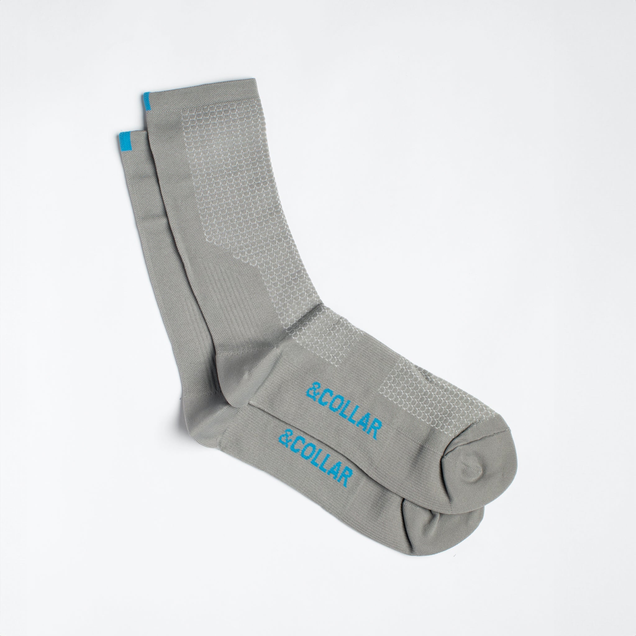Summit Performance Dress Socks Grey with Navy/Red/White Stripes / 1