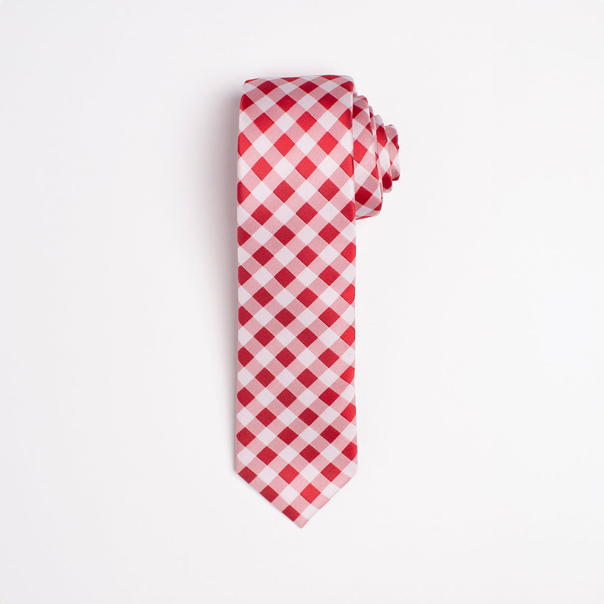 Nantucket Red Gingham Sustainable Dress Tie – &Collar