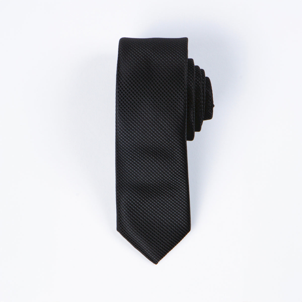 Obsidian Solid Black Washable Formal Necktie – &Collar