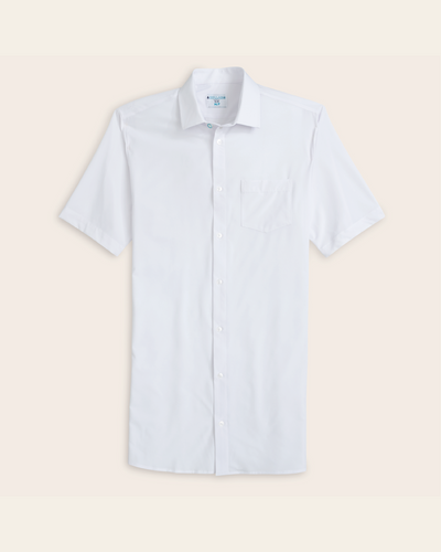 slim fit white dress shirt short sleeve &Collar Pacific Short-Sleeve Shirt