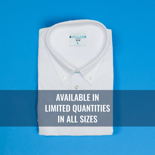 Range Shirt - White Short Sleeve - Button Down Collar - &Collar Outpost