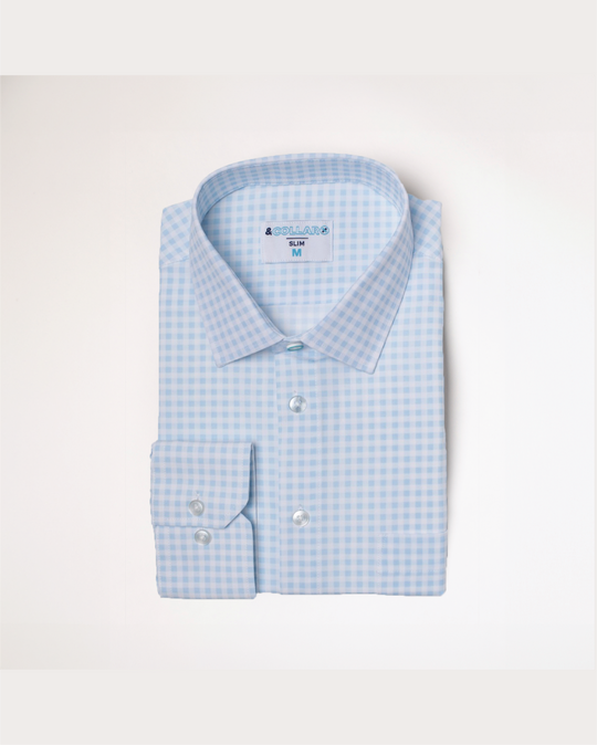 FINAL SALE: Range Shirt - Pale Blue and White Gingham (No Returns or Exchanges)