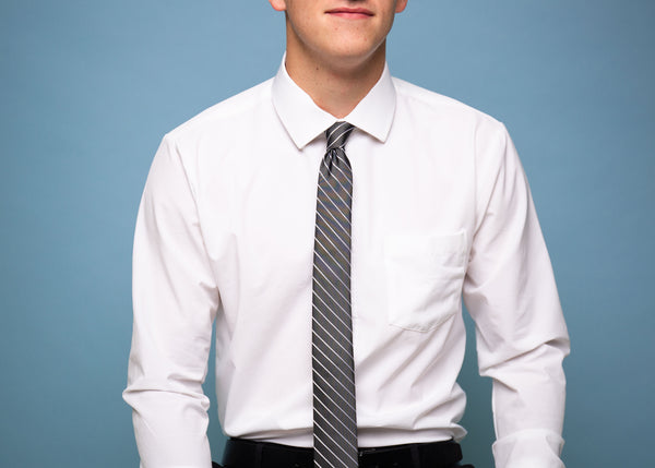 This tie is comfortable, affordable, sustainable, with a performance fit. That means it is moisture-wicking, four-way stretch, machine washable, stain-repellent, and wrinkle resistant.