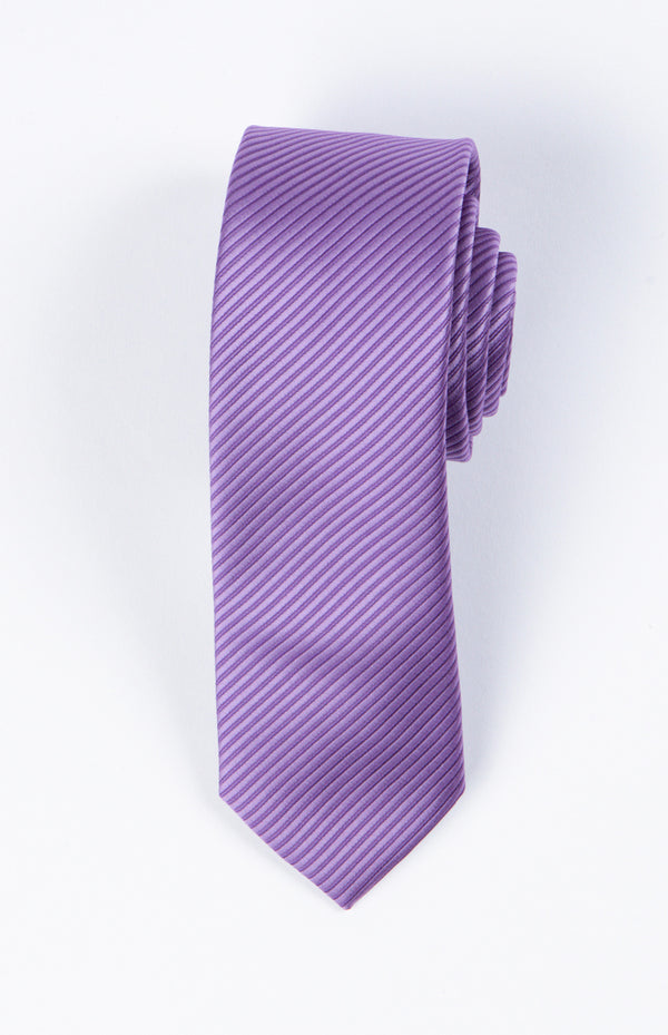 Purple striped tie